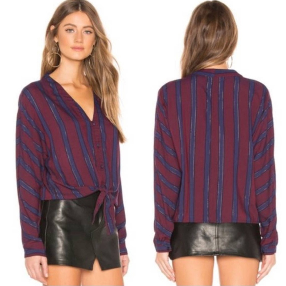 Rails Sloane Women's Janeiro Metallic Stripe Blouse